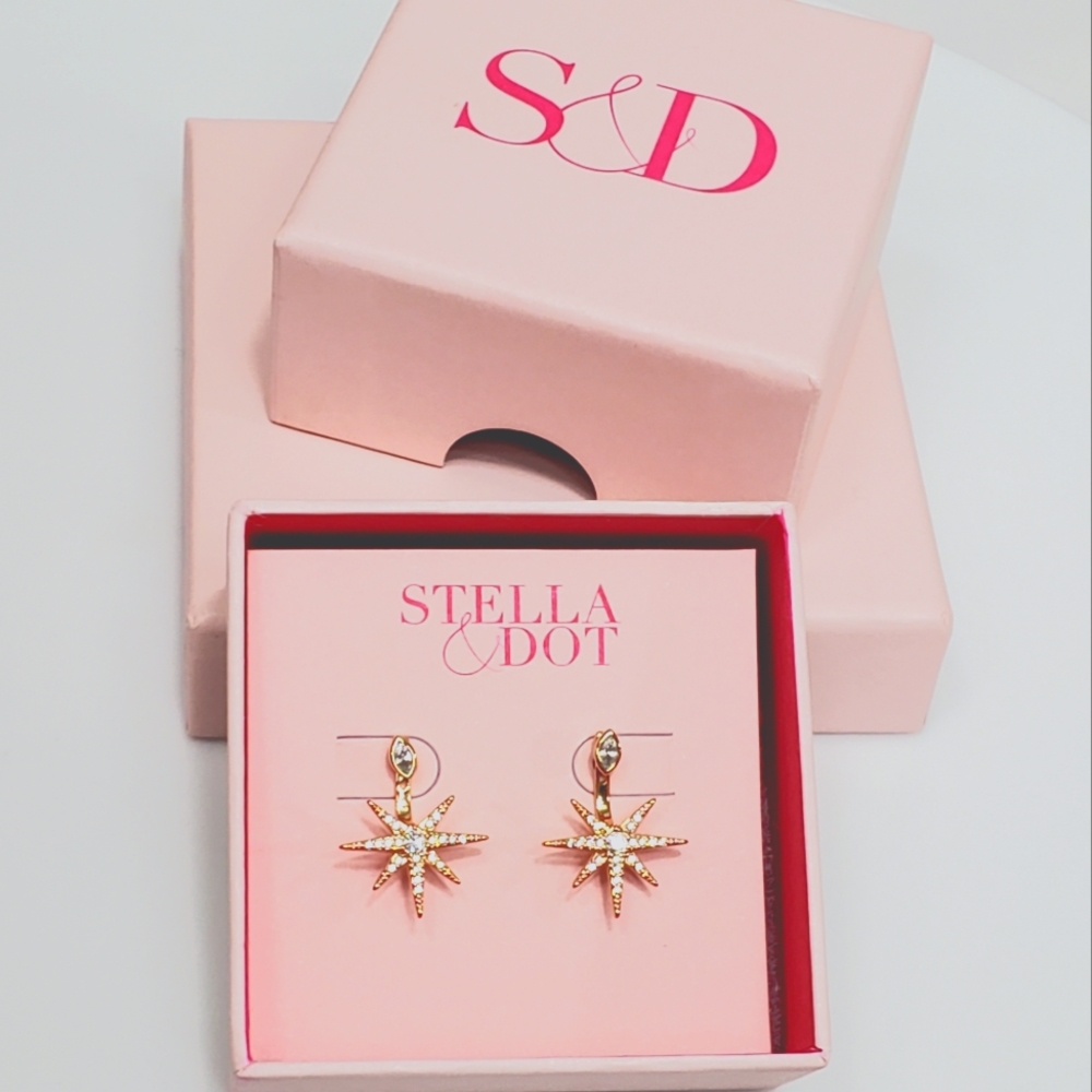 STELLA & DOT - Star Struck 2 in 1 Earrings Jacket with Stud